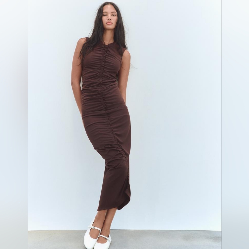 Zara - CENTRAL RUFFLED MIDI DRESS